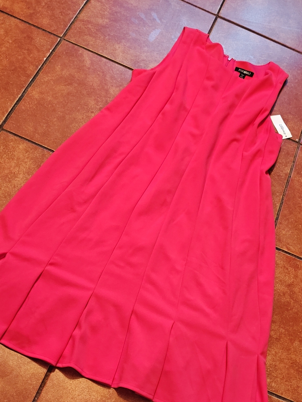 Pisarro Nights Bright Pink Sleeveless A-Line Dress